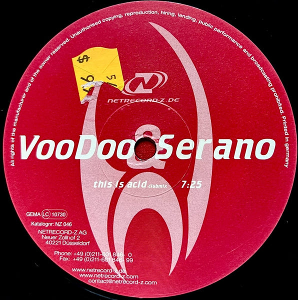 Voodoo & Serano - Slide To The Vibe / This Is Acid (12")