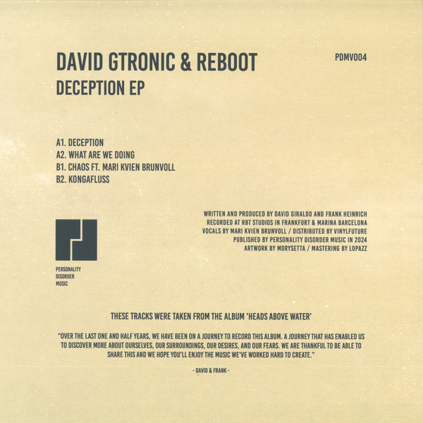 David Gtronic, Reboot – Deception