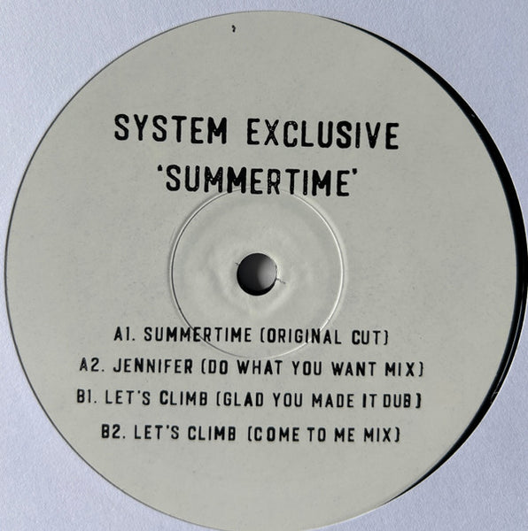 System Exclusive – Summertime 12" record command center records