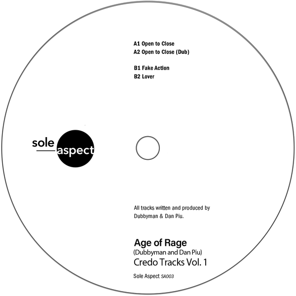 AGE OF RAGE (Dan Piu & Dubbyman) – Credo Tracks Vol. 1 EP