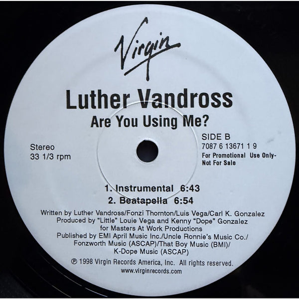 Luther Vandross – Are You Using Me?