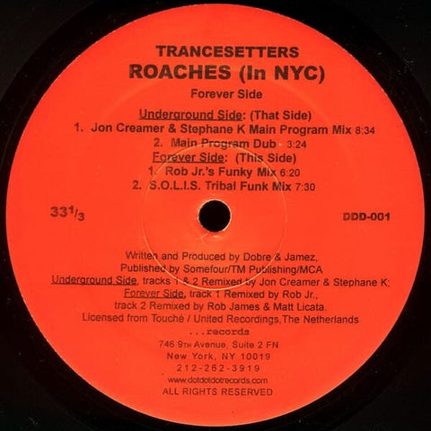 Trancesetters – Roaches (In NYC)