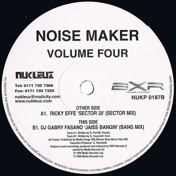 Ricky Effe / DJ Gabry Fasano ‎– Noise Maker Volume Four