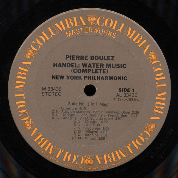 Handel - Pierre Boulez, New York Philharmonic ‎– Pierre Boulez- Handel: Water Music
