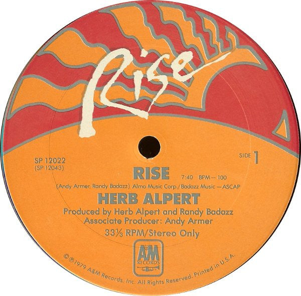 Herb Alpert ‎– Rise